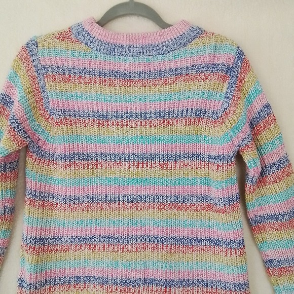 Philosophy Cotton Blend Knit‎ Sweater Size Small w/ Multicolored Stripes - Picture 7 of 11